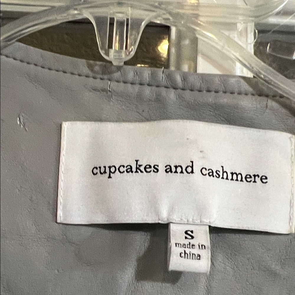 cupcakes & cashmere Gray Leather Jacket - Picture 7 of 10
